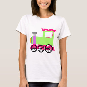 Rosa Tupfen Choo Choo Zug T-Shirt