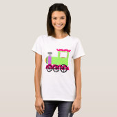 Rosa Tupfen Choo Choo Zug T-Shirt (Vorne ganz)