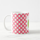 Rosa Tupfen-Grün-Apple-Lehrers Kaffeetasse (Links)