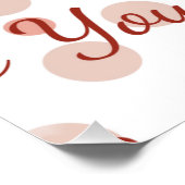 Rosa Tupfen ich liebe dich Poster (Ecke)