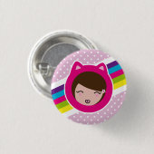 rosa Tupfen liliths Button (Vorne & Hinten)