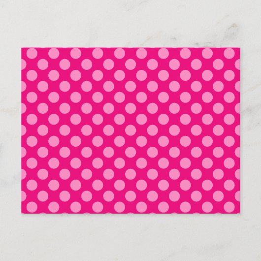 Rosa Tupfen Postkarte (Vorderseite)