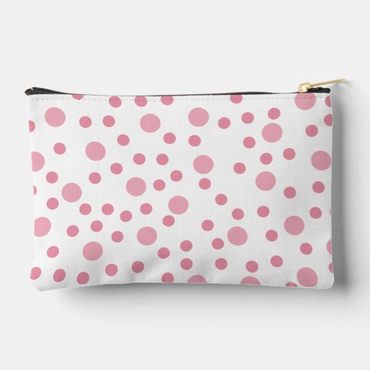 Rosa Tupfen-Socken Zubehörtasche (Rückseite)