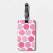 Rosa Tupfen-Taschen-Umbauten Gepäckanhänger (Rückseite vertikal)