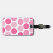 Rosa Tupfen-Taschen-Umbauten Gepäckanhänger (Rückseite horizontal)