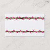 Rosa Tupfen-und Leopard-Reinigungs-Service-Entwurf Visitenkarte (Rückseite)