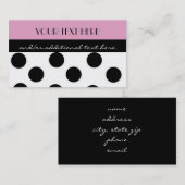 Rosa Tupfen Visitenkarte (Vorne/Hinten)