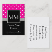 Rosa Tupfen Visitenkarte (Vorne/Hinten)