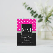 Rosa Tupfen Visitenkarte (Stehend Vorderseite)