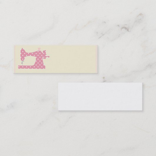 Rosa Tupfennäherin-Visitenkarten Mini Visitenkarte (Vorne/Hinten)