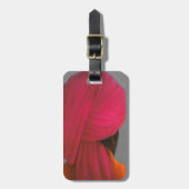 Rosa Turban Gepäckanhänger (Vorderseite vertikal)