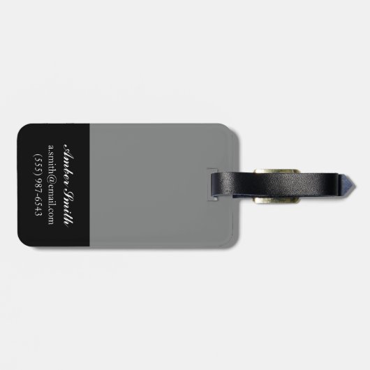 Rosa Turban Gepäckanhänger (Rückseite horizontal)