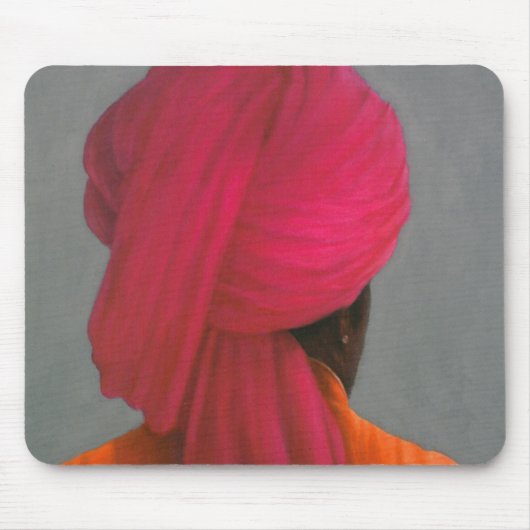 Rosa Turban Mousepad (Vorne)