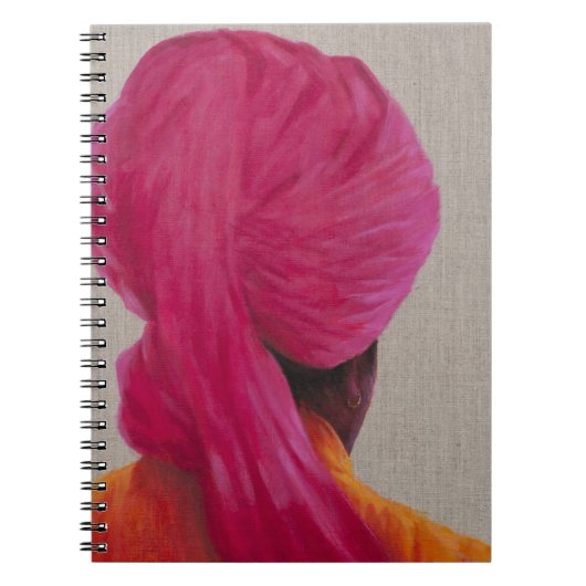 Rosa Turban-orange Jacke 2014 Notizblock (Vorderseite)