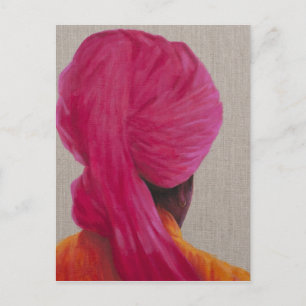 Rosa Turban Orange Jacket 2014 Postkarte