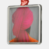 Rosa Turban Ornament Aus Metall (Links)