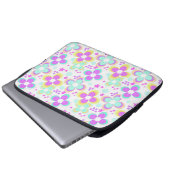 Rosa, türkis, blumenreich laptopschutzhülle (Vorne Knopf)