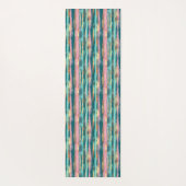 Rosa Türkis Gold Muster Elegant Personalisiert Yogamatte (Rückseite)