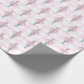 Rosa Türkis Nutcracker Ballet Weihnachten Geschenkpapier (Ecke)