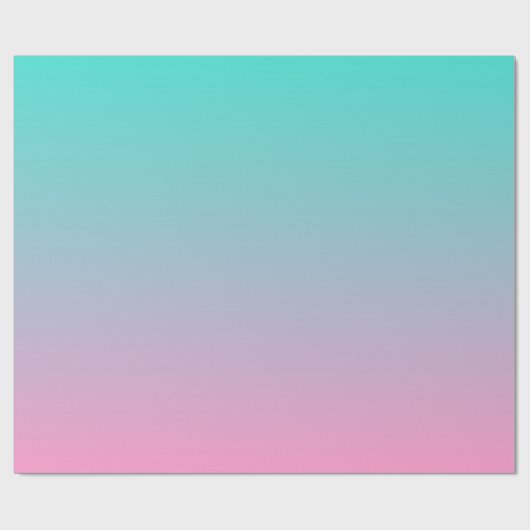 Rosa Türkis Ombre Geschenkpapier (Flach)