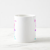 Rosa Türkis Personalisiert Ballerina Kaffeetasse (Mittel)