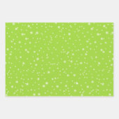 Rosa, Türkisblau und grüne Winterschneeflocken Geschenkpapier Set (Vorderseite 3)