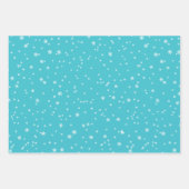 Rosa, Türkisblau und grüne Winterschneeflocken Geschenkpapier Set (Vorderseite 2)