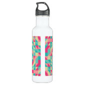 Rosa Türkisdreieck Trinkflasche (Rückseite)