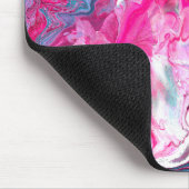 Rosa türkisfarbener Marmor Malerische Kunst Mousepad (Ecke)