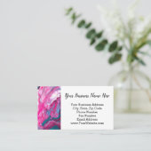 Rosa türkisfarbener Marmor Malerische Kunst Visitenkarte (Stehend Vorderseite)