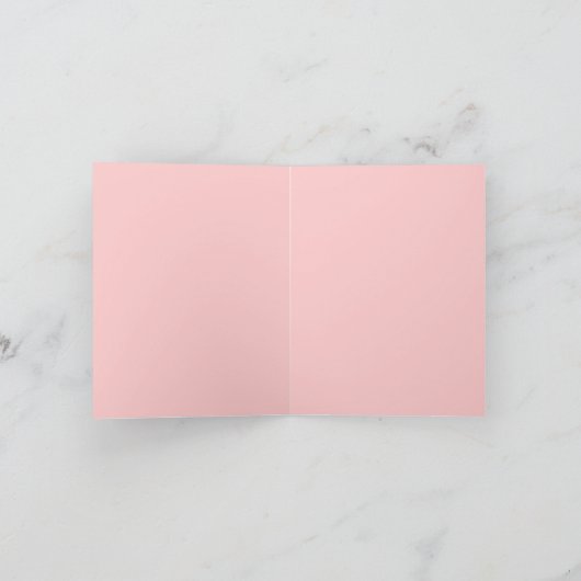 rosa Turm-Hochzeit in Urlaubsort Paris Eiffel Dankeskarte (Innenseite)