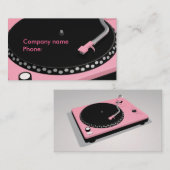 Rosa Turntable Visitenkarte (Vorne/Hinten)