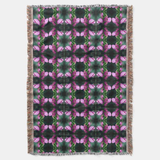 Rosa Turtlehead-Blume Abstrakt Decke (Vorderseite Vertikal)