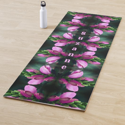 Rosa Turtlehead-Blume Abstrakt Personalisiert Yogamatte (Beispiel)