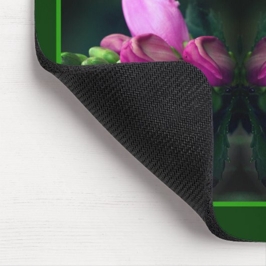 Rosa Turtlehead-Blume Nah Personalisiert Mousepad (Ecke)