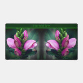 Rosa Turtlehead-Blume Nah Personalisiert Schreibtischunterlage (Vorderseite)