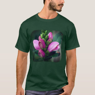 Rosa Turtlehead Blume Natur T-Shirt