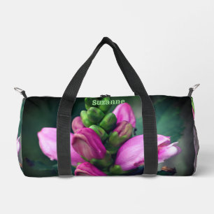 Rosa Turtlehead-Blume Personalisiert Duffle Bag