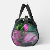 Rosa Turtlehead-Blume Personalisiert Duffle Bag (Rechts)
