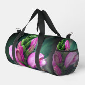 Rosa Turtlehead-Blume Personalisiert Duffle Bag (Rechte Ecke)