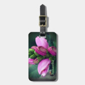 Rosa Turtlehead-Blume Personalisiert Gepäckanhänger (Vorderseite vertikal)