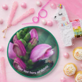 Rosa Turtlehead-Blume Personalisiertes Party Pappteller (Party)