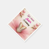 Rosa Tutu chic girls Ballerina 1. Geburtstag Serviette (Ecke)