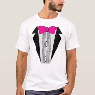 Rosa Tuxedo-Art-Shirt T-Shirt