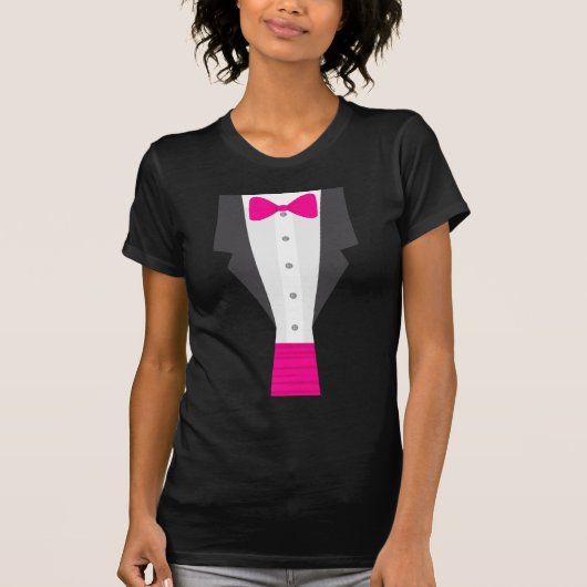 Rosa Tuxedo T-Shirt (Vorderseite)