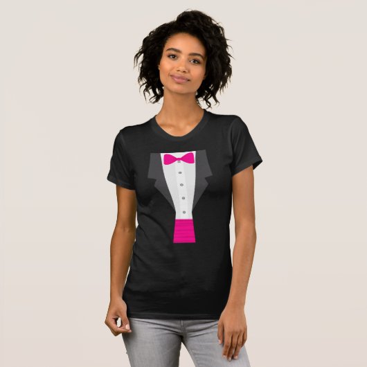 Rosa Tuxedo T-Shirt (Vorne ganz)