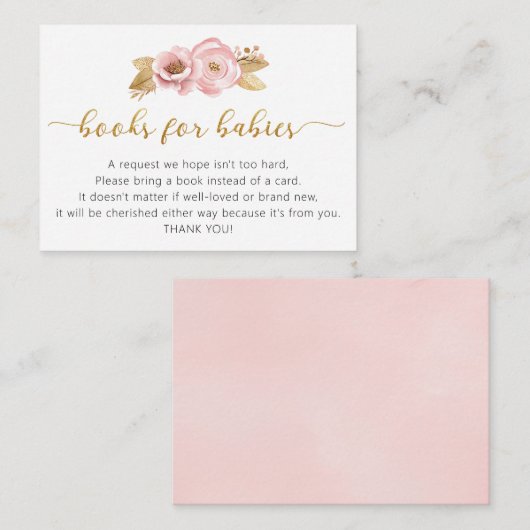 Rosa Twin Girls Buchanfrage Card Begleitkarte (Vorne/Hinten)