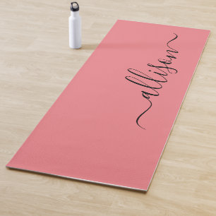 Rosa-Typografie-Minimalistischer-Name-Yoga-Matten Yogamatte