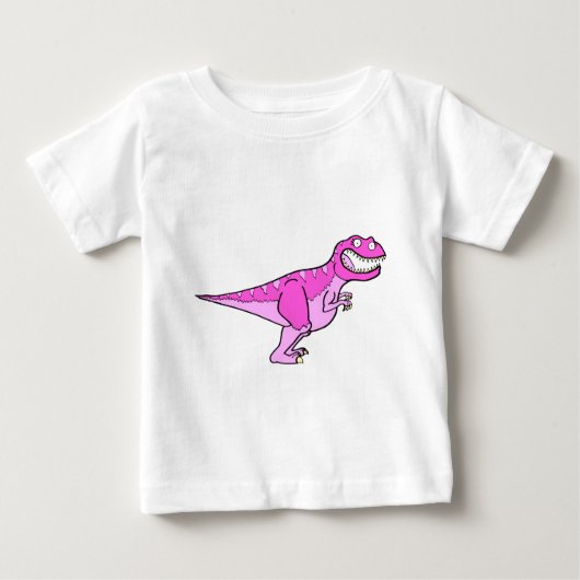 Rosa Tyrannosaurus Rex Baby T-shirt (Vorderseite)