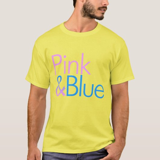 Rosa u. blauer Krawatten-T - Shirt (Vorderseite)